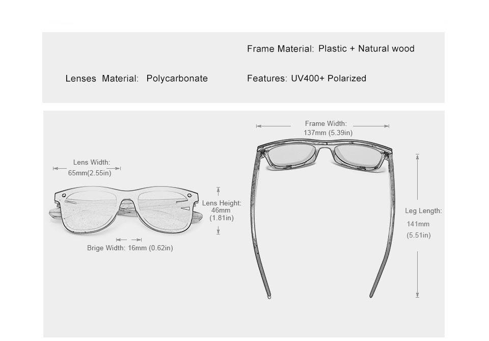 Men's Wooden Frame Polarized Sunglasses Men's Wooden Frame Polarized Sunglasses