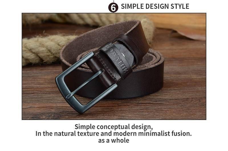 COWATHER 100% cowhide genuine leather belts for men vintage 2019 new design male strap ceinture homme 110-130cm MEN belt