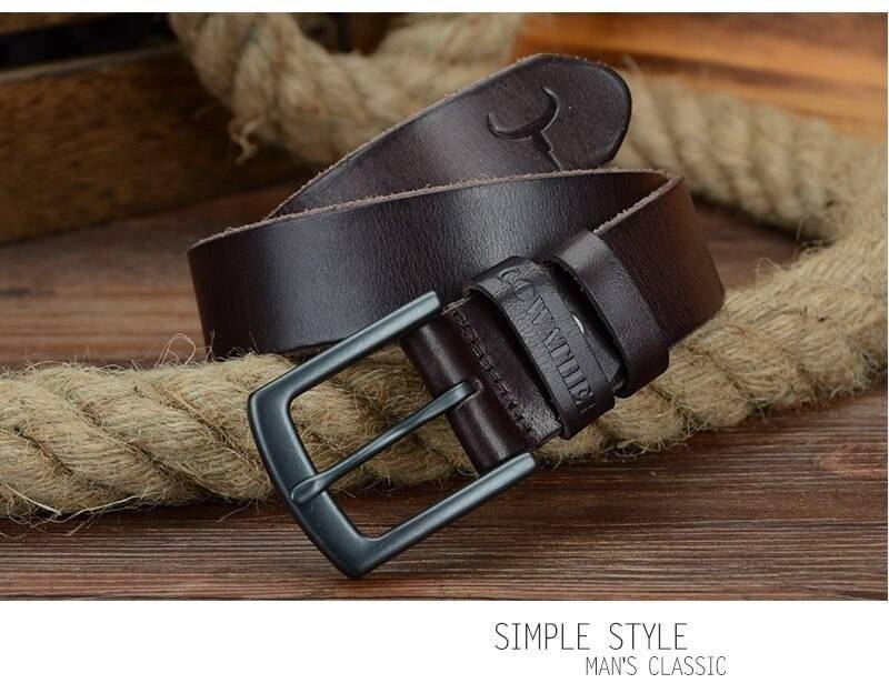 COWATHER 100% cowhide genuine leather belts for men vintage 2019 new design male strap ceinture homme 110-130cm MEN belt