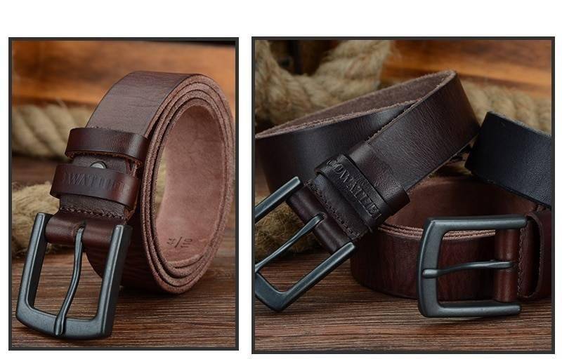 COWATHER 100% cowhide genuine leather belts for men vintage 2019 new design male strap ceinture homme 110-130cm MEN belt