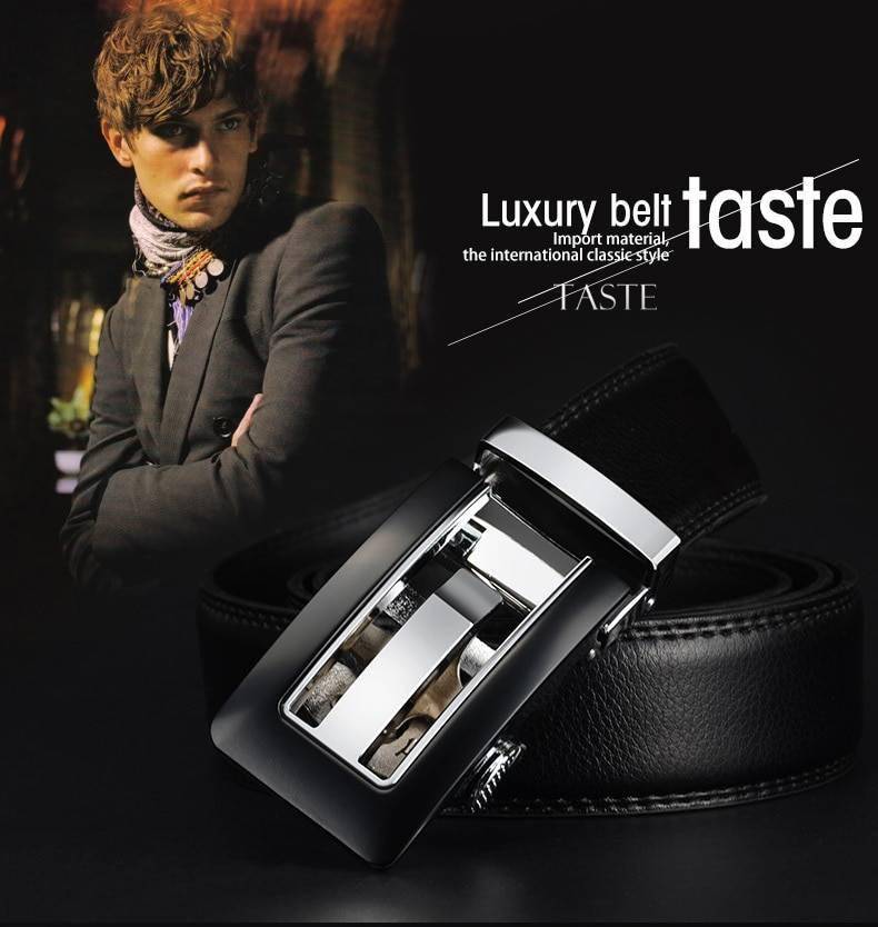 COWATHER 2019 Genuine Leather belts for men High quality brown black color metal automatic buckle Strap male Jeans cowboy CZ045