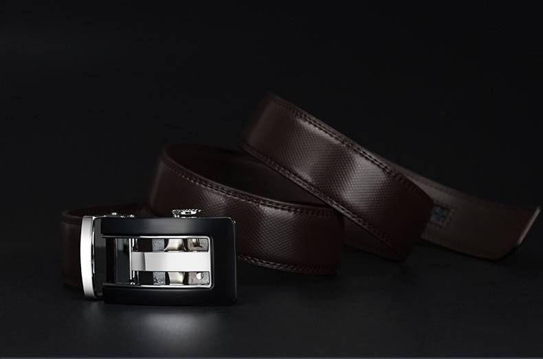 COWATHER 2019 Genuine Leather belts for men High quality brown black color metal automatic buckle Strap male Jeans cowboy CZ045