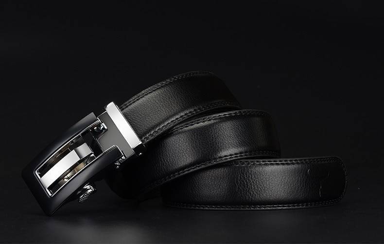 COWATHER 2019 Genuine Leather belts for men High quality brown black color metal automatic buckle Strap male Jeans cowboy CZ045