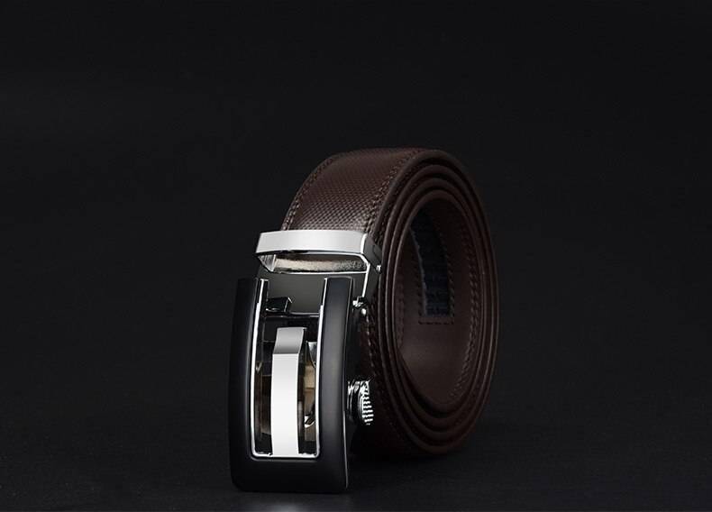 COWATHER 2019 Genuine Leather belts for men High quality brown black color metal automatic buckle Strap male Jeans cowboy CZ045
