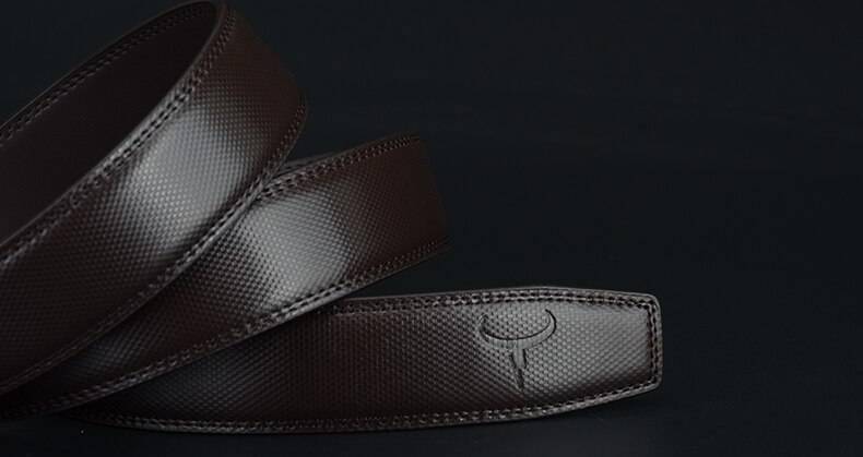 COWATHER 2019 Genuine Leather belts for men High quality brown black color metal automatic buckle Strap male Jeans cowboy CZ045