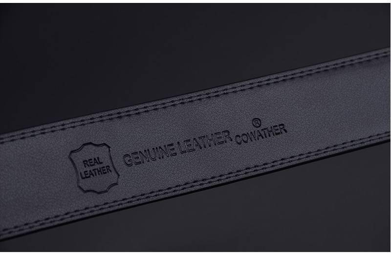 COWATHER Good mens belt luxury high quality cow genuine leather belts for men automatic buckle fashion waist male free shipping