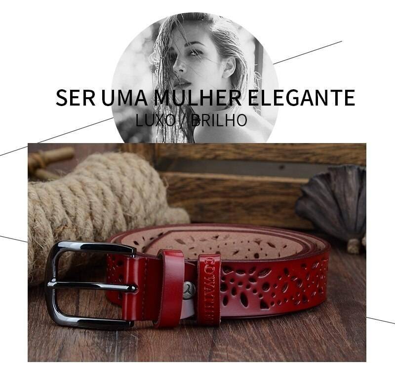 COWATHER New 2019 genuine leather jeans belts for Women Hollow pressed flower luxury strap female belt Gun gray buckle