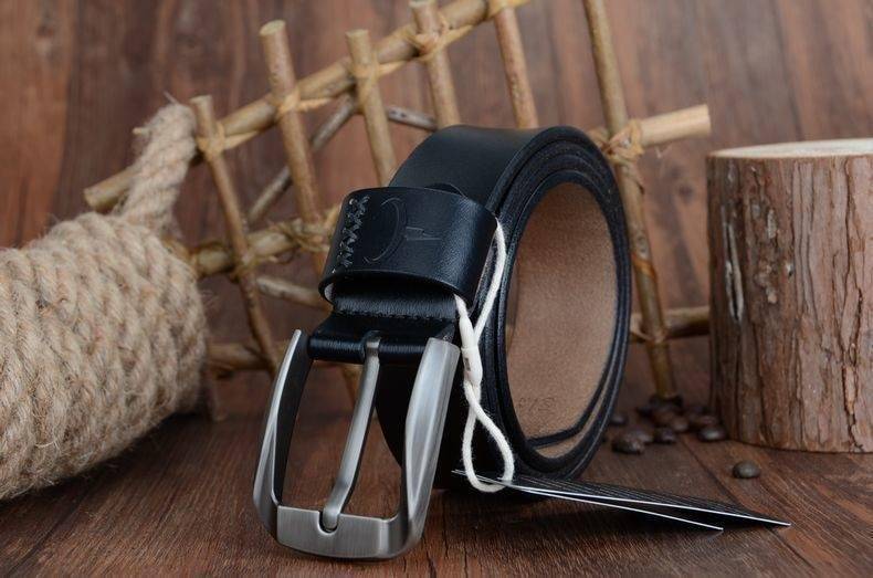 COWATHER Vintage style pin buckle cow genuine leather belts for men 130cm high quality mens belt cinturones hombre free shipping