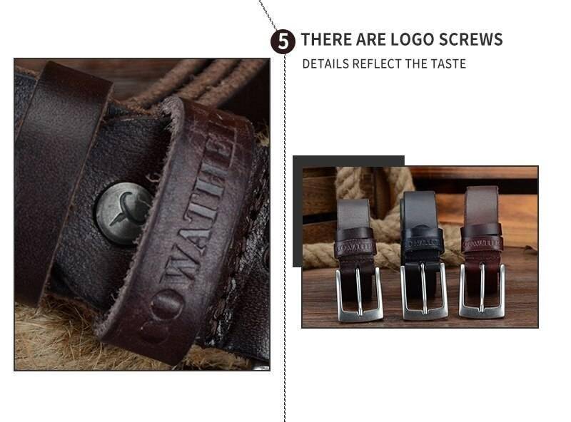 COWATHER top cow genuine leather men belts 2019 newest arrival three color hot design jeans belt for male original brand