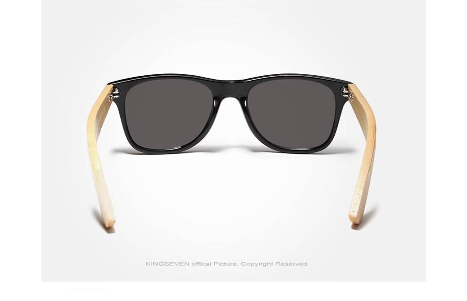 Bamboo Sunglasses Men and Women All In KINGSEVEN DESIGN Sun Glasses Polarized Vintage Travel Eyewear Mirror Lenses