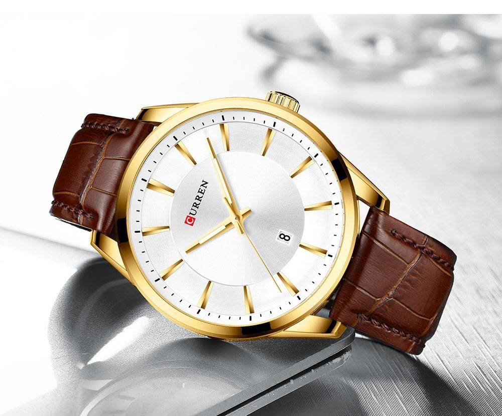 CURREN Simple Men Leather Watch Man Luxury Brand Quartz Watches Relogio Masculino Casual Wristwatch Male Clock Blue