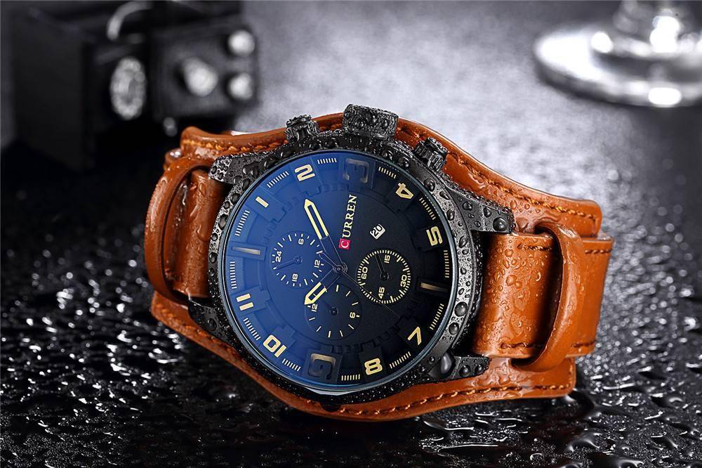 Curren 8225 Army Military Quartz Mens Watches Top Brand Luxury Leather Men Watch Casual Sport Male Clock Watch Relogio Masculino