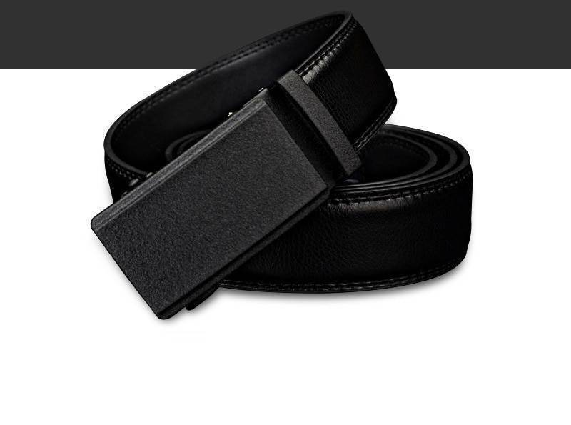 COWATHER Men's Belt Automatic Ratchet Buckle with Cow Genuine Leather Belts for Men luxury brand male strap 110-130cm length